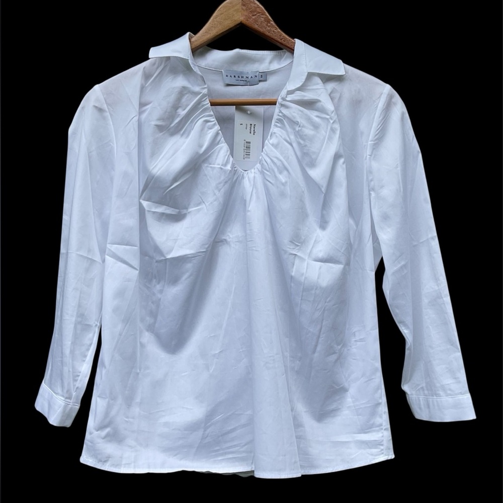 Harshman Nerello Ruched Scoopneck Blouse